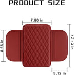 Mandark Car Center Console Cover, Microfiber Leather Vehicle Armrest Protector Cushion with 2 Storage Bags, Auto Interior Arm Rest Seat Box Pad Accessories, Universal for SUV, Sedan, Truck (Wine Red)