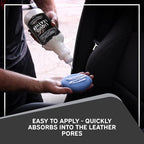 LANE'S Liquid Leather Conditioner- Car Leather Protection, Leather Conditioner- Softens Leather, Revives Flexibility, Prevents Fading and Cracking, Easy Application (32 OZ)