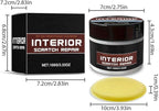 Car Interior Scratch Remover & Dashboard Restorer - 100g Car Trim Restorer Kit, Plastic Scuff Repair Wax with Sponge, Back to Black Trim Restorers for All Vehicles, Dashboard Polish & Decontamination