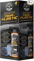 Chemical Guys Black Trim Restorer Gel Kit for Exterior Plastic, Rubber, and Vinyl, Restores Faded Trim with Deep Black Finish, Controlled Gel Application System