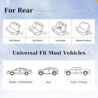 Coverado Car Seat Covers Beige, Backseat Cover for Dogs, Car Seat Protector for Back Seat, Car Seat Cushion Nappa Leather, 3-Pieces Waterproof Seat Covers Carseat Cover Universal Fit for Most Cars
