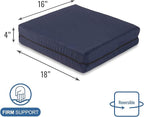 DMI Seat and Chair Cushion for Office Chairs, Wheelchairs, Scooters, Kitchen Chairs or Car Seats, for Support and Height while Reducing Stress on Back, Tailbone or Sciatica, 4 in