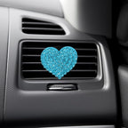 Car Diffuser, Car Air Fresheners Vent Clips, Rhinestone Heart Shaped Crystal Car Air Freshener Vent Clips, Bling Air Vent Clips Bling Inter Decor Accessories Fit for Cars, Trucks (Blue)
