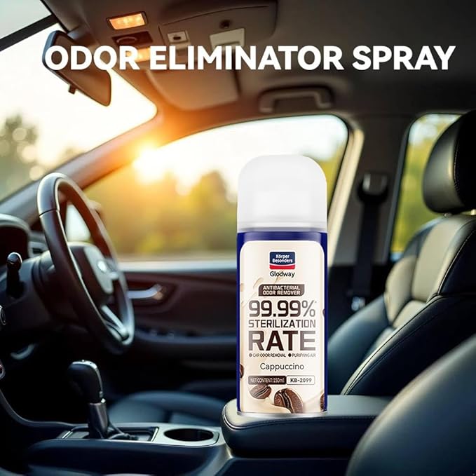 GLODWAY Car Air Freshener Spray, Cappuccino Scent, 6 OZ Odor Eliminator,4 Pack, for Cars, Trucks, RVs, Home