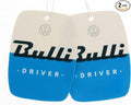 BRISA VW Collection Volkswagen Air Freshener, Room Freshener, Deodorizer for Cars T1 Bus Campervan Motif (Set of 2) (Fresh/Blue)