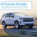 Windshield Sun Shade for 2025-2021 Chevy Tahoe Z71, Front Window Sunshade Protector Cutom Fit Chevrolet Tahoe, Windshield Cover Sun Visor UV Heat Shield Keep Car Cool