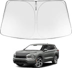 Proadsy 2026 Upgrade Windshield Sun Shade Custom Fit 2026 2025 2024 2023 2022 Mitsubishi Outlander Foldable Front Sunshade Protector Sun Visor Blocks UV Rays Keep Car Cooler