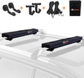 Universal Car Soft Roof Rack Pads Luggage Carrier System for Kayak Surfboard SUP Canoe Include 2 Heavy Duty Tie Down Straps, 2 Tie Down Rope, 2 Quick Loop Strap (Use with Cross Bar)