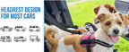 Dog Seat Belt for Car, Dual Pet Vehicle Headrest Restraint Safety Seatbelt,Two Dog Leash No Tangle Dog Car Leash Seat Belt,Duty Adjust Elastic Connect Harness in Vehicle Travel (Red)