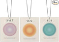 Sun Salt Sea Beach Air Freshener for Car, Retro Y2K Coastal Beachy Air Freshener Hanging 3 Pcs for Cars Closet Drawer or Books, Preppy Summer Beach Car Mirror Decor for Women