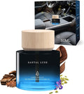 Car Air Freshener 50ML (1.7 FL OZ) Car Air Fresheners Perfume - Spicy Sandalwood Fragrance Oil Air Diffuser for Car, 180+ days Long Lasting Fragrance, Wooden Cup Design Car Fresheners, Made in USA