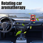 Solar Car Air Freshener,Love Apple Shape Rotating Car Aromatherapy Diffuser Interior Decoration for Valentine's Day,Long Lasting Fragrance Perfume Car Accessories