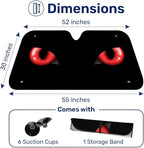 GENANY Devil Eye Windshield Sun Shade for Car SUV Truck (69x35 Inches), Sun Shade Windshield, Shades for Front Windows, Protector Blocks UV, Xmas Auto Gifts, Car Decor