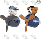 2 Pcs Pilot Car Air Fresheners, Cute Dog Car Vent Clip Air Freshener with 8 Fragrant Tablets Automotive Air Outlet Fan Diffuser, Automotive Interiors Vent Decoration (Dog+Sheep)