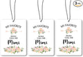 Mimi Grandma Gifts Car Air Freshener Hanging 3 Pack, My Favorite People Call Me Car Accessories Gifts for Grandma Christmas Women,Rustic Floral Scent Card Lavender for Closet Bathroom Decor