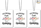 My Favorite People Call Me Granny Grandma Gifts Car Air Freshener Accessories 3pcs, Rustic Gifts for Grandma Christmas,Floral Hanging Scent Fragrance Card for Women Closet Bathroom Home Decor