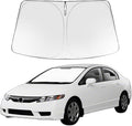 Proadsy 2026 Upgrade Windshield Sun Shade Custom Fit 2006-2011 Civic Foldable Front Sunshade Protector Sun Visor Blocks UV Rays Keep Car Cooler