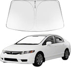 Proadsy 2026 Upgrade Windshield Sun Shade Custom Fit 2006-2011 Civic Foldable Front Sunshade Protector Sun Visor Blocks UV Rays Keep Car Cooler