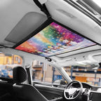 Rainbow Snowman Car Roof Storage Bag Hanging Car Storage Bag Premium Car Seat Organizer Inner Car Accessories Compatible with Most Vehicles