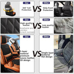 Car Seat Covers Full Set Custom Fit for Buick Encore GX 2012-2026 - Premium Faux Leather with Lumbar Support | Breathable, Waterproof, Anti-Slip, Durable (Black&Brown,Full Set)