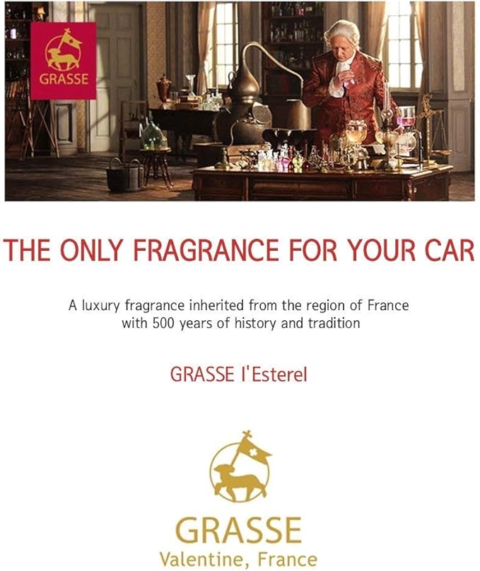 Bullsone Grasse L'esterel, Natural Car Air Fresheners, Luxury Car Perfume - Bulgarian Rose Scent (2 Pack)
