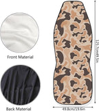 ELEQIN Brown Camo Front Car Seat Covers 2pcs, Automotive Seat Covers Car Accessories Universal Size Fit for Most Cars,SUVs&Trucks&Vans