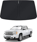 KUST Windshield Sun Shade for Chevrolet Silverado/GMC Sierra 2007-2011 2012 2013 Window Accessories Shade Sun Visor Cover Foldable Block UV Rays