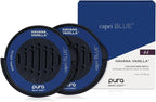 Capri Blue Pura Car Diffuser Refills - Includes 2 Car Air Freshener Pura Scent Diffusers - Long Lasting Air Freshener - Refills Only - Notes of Tobacco, Bergamot & Sandalwood (Havana Vanilla, 2 Pack)