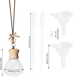 6 Pack Leak-Proof Hanging Car Diffuser - 8ml Refillable Empty Bottles with Wood Caps, 3 Funnels & 2 Droppers - Essential Oil Air Freshener for Car, Home or Office (6, Seashell)