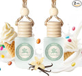 Car Air Freshener-Vanilla Mist Scent Car Fresheners Long Lasting Essential Oil Car Diffuser- Cute Car Accessories for Women Interior without Methyl Carbitol&Hexylene Glycol