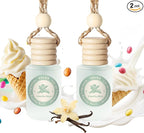 Car Air Freshener-Vanilla Mist Scent Car Fresheners Long Lasting Essential Oil Car Diffuser- Cute Car Accessories for Women Interior without Methyl Carbitol&Hexylene Glycol