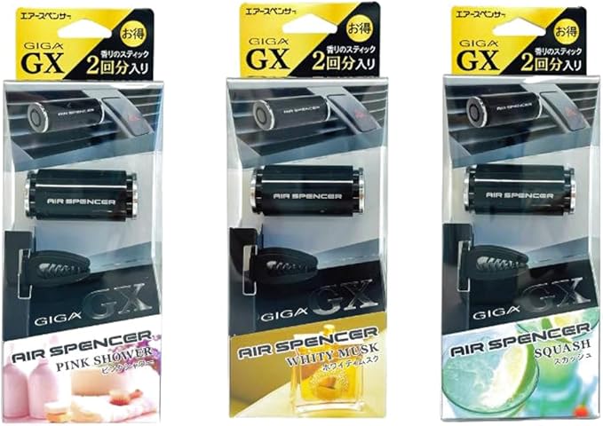 Air Spencer Giga GX Clip, Car Vent Clip Air Freshener (Whity Musk)