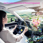 Mini Daisy Bouquet Car Vent Clip Air Freshener, Small Artificial Flowers Car Accessories, Reusable Essential Perfume Diffuser with Lemon & Blank Pad, Dashboard Yarn Floral Decor, Gift for Car(Style E)