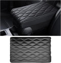 Ziciner Car Center Console Cover, Leather Memory Foam Armrest Cushion Protection Pad, Waterproof Hand Rest Pillow with Height Increase, Universal Accessory for Most Car (Black)