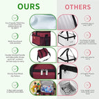 iknoe Insulated Lunch Bag, Foldable 8.5L Cooler Bag for Men & Women, Leakproof Thermal Design, Great for Office, Picnic, Travel, Lunch Box, Red