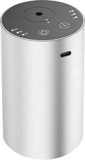 URPOWER Waterless Essential Oil Diffuser: No Water Needed Battery Operated Scent Diffuser - Cordless & Mini Essential Oil Machine Aluminum for Car Home Office(Silver)