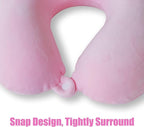 Sexysamba Cartoon Headrest & Neck Pillow for Kids Boys & Girls, Teens, Travel Accessories for Airplane, Car, Recline, Memory Foam Cute Travel Pillow with Sleep Eye Mask - Pink Unicorn
