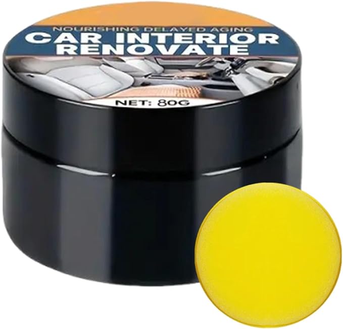 Interior Auto Repair Compound, Car Trim Renovation Paste, Gentle Car Dashboard and Door Panel Restorer, Steering Wheel and Armrest Cleaner Tool, Leather Seat Renovation Paste with Easy Application