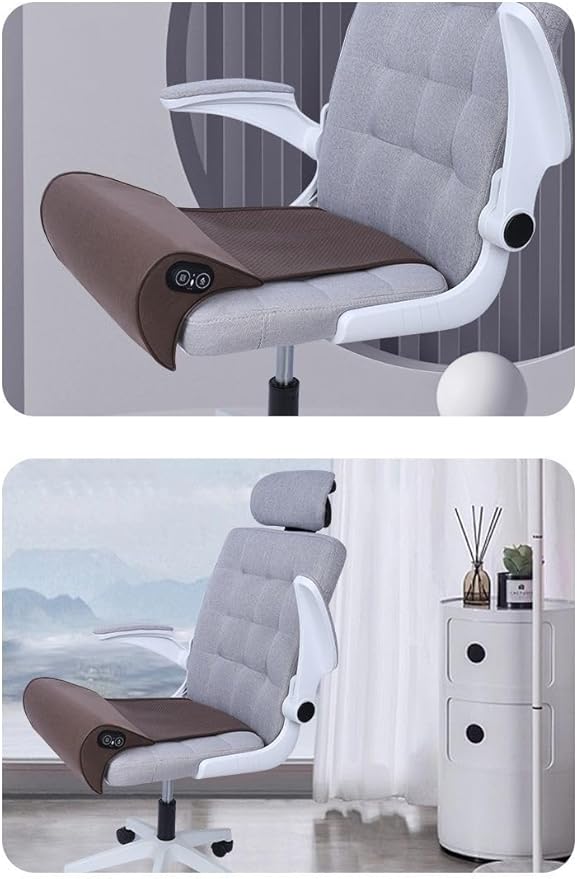 JUPENG Car Seat Leg Extender Cushion, Memory Foam Under Thigh Leg Support Pillow with Strap, Non-Slip Base & Removable Washable Cover for Driver Seat and Office Chair, Universal Comfort Pad (Beige)
