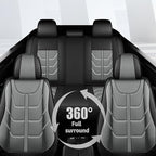 TTX LIGHTING Car Seat Covers fit for Subaru Forester 2007-2026 Full Set: Premium Leather Automotive Seat Cover with Airbag Compatible Waterproof (5 Seats, Black & Gray)