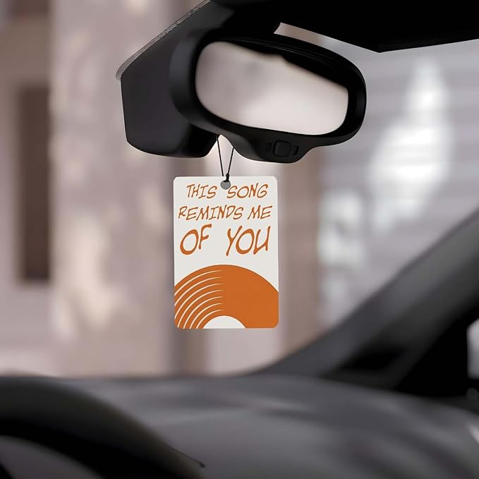 Vinyl Record Car Air Freshener 4 Pcs, Retro Music - themed Hanging Scents for Cars Closet Drawer Books, Car Accessories Mirror Decor for Music Lovers