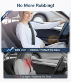 Wigoo 2026 Upgraded Version Suede Car Seat Belt Cover, [Reduces Neck Friction & Enhances Comfort], Soft Shoulder Pad Protector, Auto Interior Accessories,(2 Packs, 13.9Inch), Black