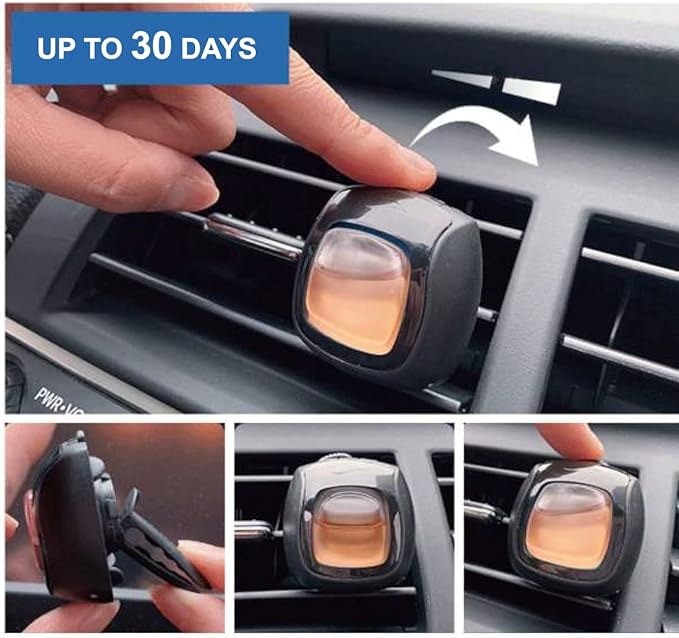 Car Air Fresheners Vent Clips, Essential Car Odor Eliminator, Perfect Scented Car Accessories, For Long Lasting Fragrance up to 30 days, 0.07 FL.OZ (Pineapple, 1 Pack)
