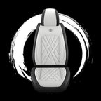 Car Seat Covers Compatible with Toyota Camry 2012-2026 Durable Waterproof Automotive Seat Covers Stretchable Fabric Material, Airbag Compatibility, Premium Nappa Leather(Black White, 2 Pcs Front)