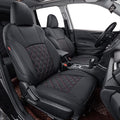 coverdream Forester Seat Covers Custom Fit for 2025 2026 Subaru Forester Base,Limited,Premium,Sport,Touring,Full Coverage,Airbag Compatible,Waterproof Leather Seat Protector(Full Set,Black/Red)