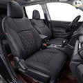 coverdream Forester Seat Covers Custom Fit for 2014 2015 2016 2017 2018 Subaru Forester,Full Coverage Waterproof Leatherette Car Seat Protector(Full Set,Black/Red)