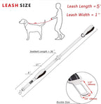 PoyPet 5 Feet Dog Leash - 3M Reflective - 2 Cushioned Handles - Functional Car Seat Belt(Blue)