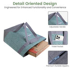 CIVJET Insulated Reusable Tote Bag for Grocery Shopping for Women/Men, Waterproof Cooler Bags for Travel/Beach/Picnic, Pizza/Food Delivery Bag to Keep Food Cold/Hot for Catering (Oxford Cloth, Green)