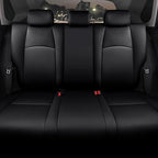 AOMSAZTO Custom Fit for Toyota CHR 2018 2019 2020 2021 2022 Full Set Faux Leather C-HR Seat Covers Compatible Airbag Black