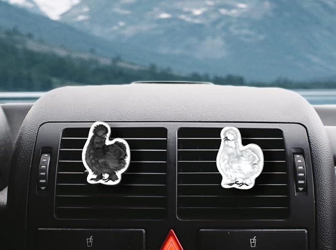 WIRESTER Set of 2 Fresh Scented Car Air Freshener Vent Clip, Decorative Accessories, Interior Decoration for Cars (Cat, Dog, Frog, Cow, Owl, Turtle, Sunflower, Baseball)